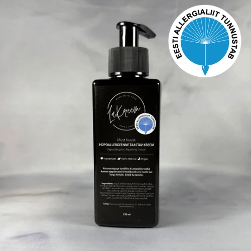 Must Kuusk. Hüpoallergeenne taastav kreem.